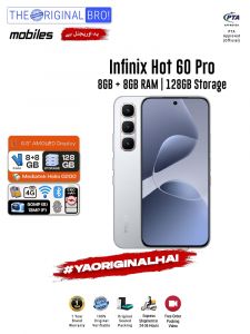 Infinix Hot 60 Pro - 8GB RAM - 128GB Storage - Easy Monthly Installments - PTA Approved - 1 Year Official Warranty - The Original Bro Mobiles - TOB70